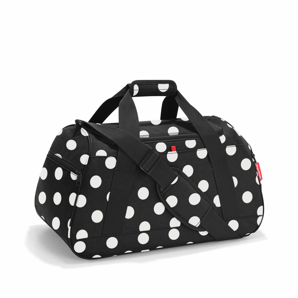 reisenthel Activitybag, Reisetasche, Sporttasche, Polyestergewebe, Dots White, 35 L, MX7073