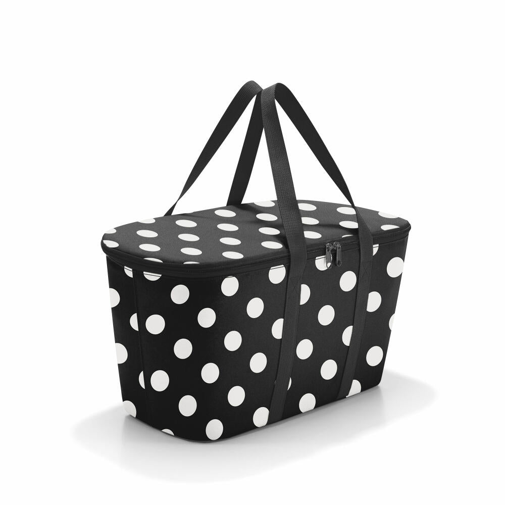 reisenthel coolerbag, Kühltasche, Isolierte Tasche, Thermotasche, Dots White, 20 L, UH7073