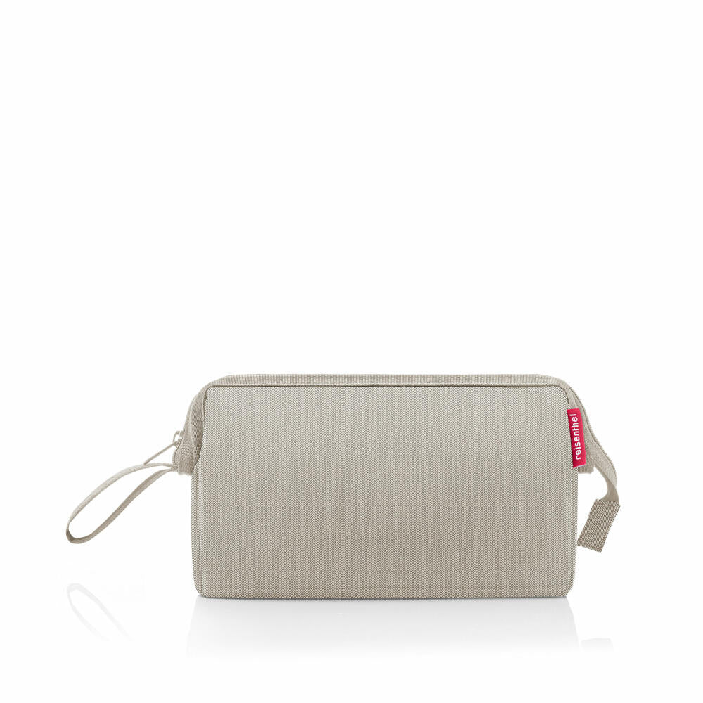 reisenthel travelcosmetic, beauty case, toiletry bag, toiletry bag, cosmetic bag, Herringbone Sand, 4 L, WC6049