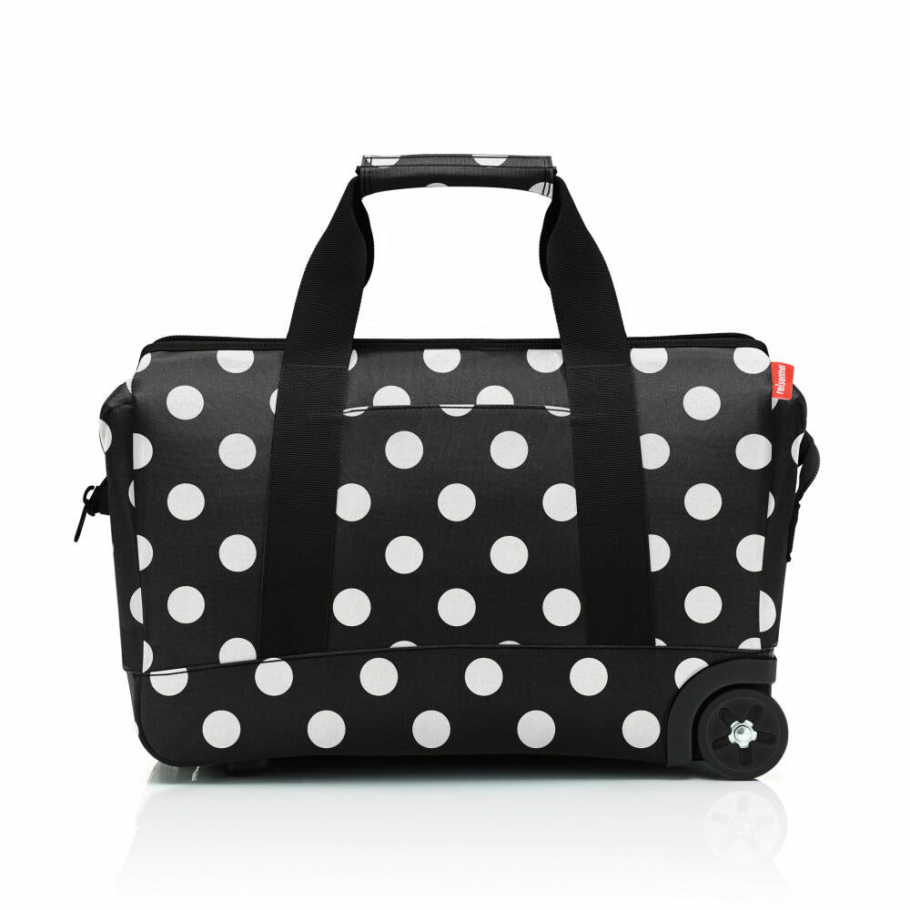 reisenthel allrounder trolley, Reisetasche, Rollkoffer, Koffer, Dokotortasche, Polyestergewebe, Frame Dots White, 30 L, MP7072