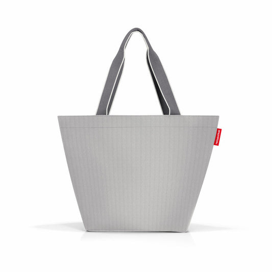 reisenthel shopper M, Einkaufstasche, Tragetasche, Tasche, Herringbone Grey, 15 L, ZS7074