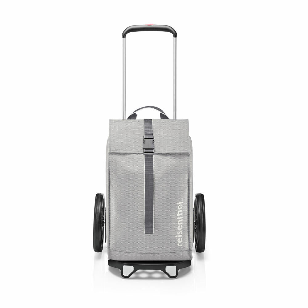 reisenthel citycruiser, Einkaufstrolley mit Tasche, Herringbone Grey, 40 L, MJ7074