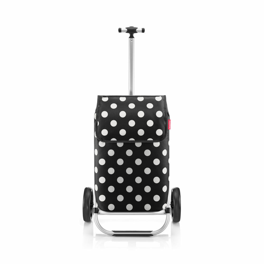 reisenthel shopping trolley, Einkaufstrolley, Einkaufstasche, Dots White, 45 L, MH7073