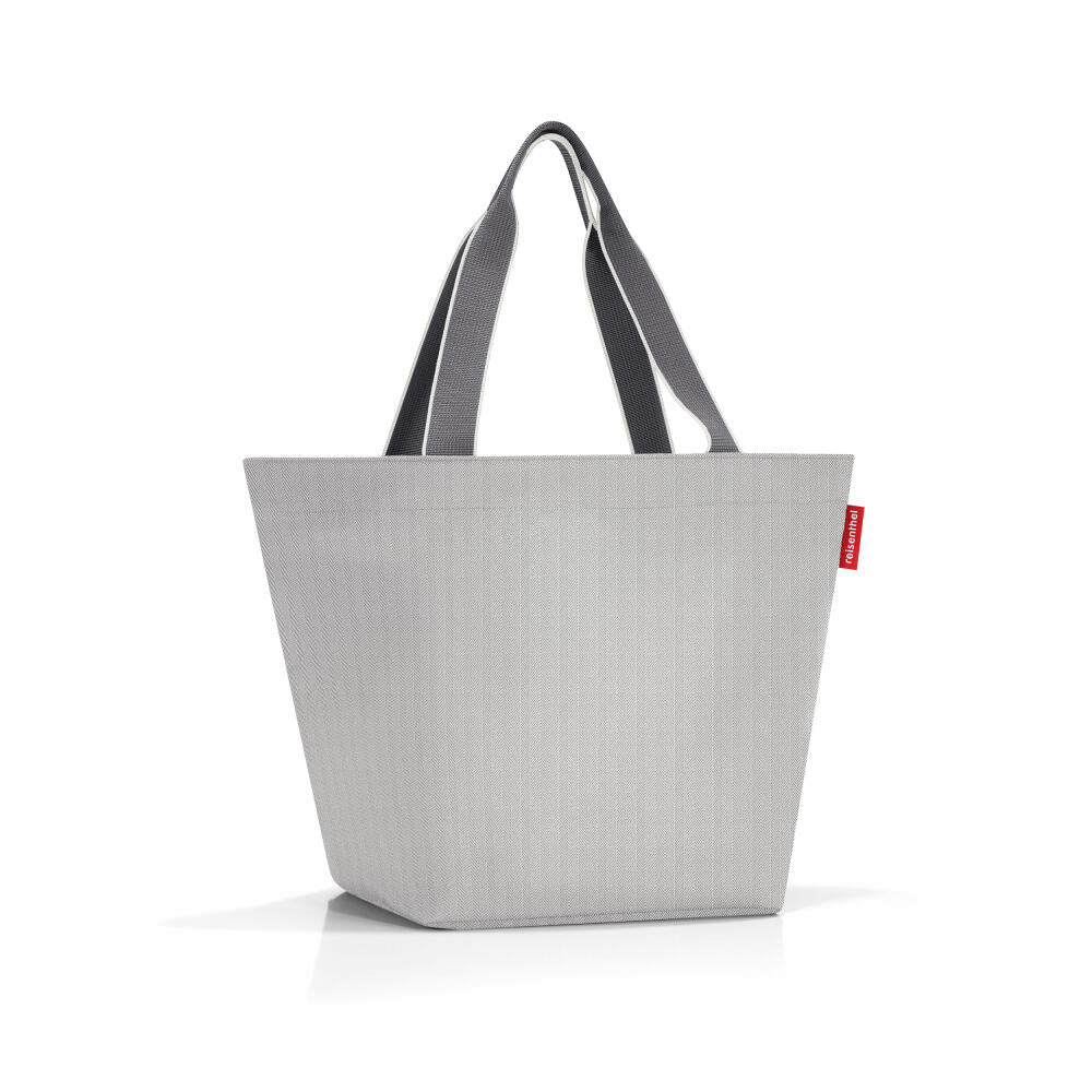 reisenthel shopper M, Einkaufstasche, Tragetasche, Tasche, Herringbone Grey, 15 L, ZS7074