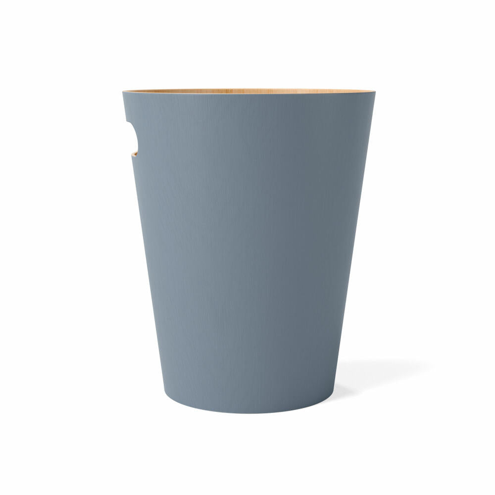 Umbra Woodrow Waste Bin, Wastepaper Basket, Wood, Slate Blue, 7.5 L, 082780-1050