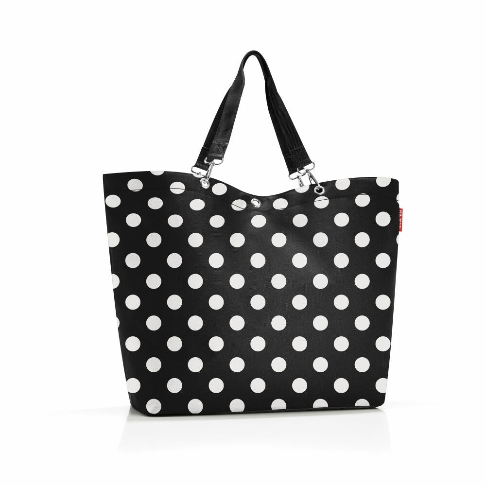 reisenthel shopper XL, Einkaufstasche, Tragetasche, Strandtasche, Tasche, Dots White, 35 L, ZU7073