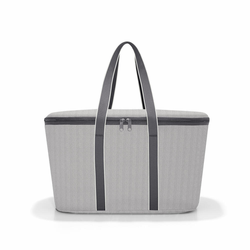 reisenthel coolerbag, Kühltasche, Isolierte Tasche, Thermotasche, Herringbone Grey, 20 L, UH7074