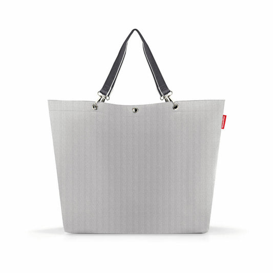 reisenthel shopper XL, shopping bag, tote bag, beach bag, bag, Herringbone Grey, 35 L, ZU7074