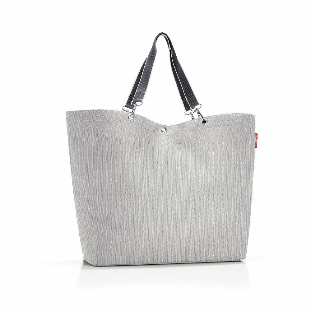 reisenthel shopper XL, Einkaufstasche, Tragetasche, Strandtasche, Tasche, Herringbone Grey, 35 L, ZU7074