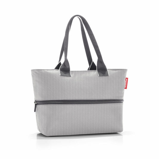 reisenthel shopper e1, Einkaufstasche, Tragetasche, Tasche, Herringbone Grey, 12 L, RJ7074