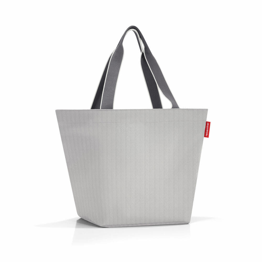 reisenthel shopper M, Einkaufstasche, Tragetasche, Tasche, Herringbone Grey, 15 L, ZS7074