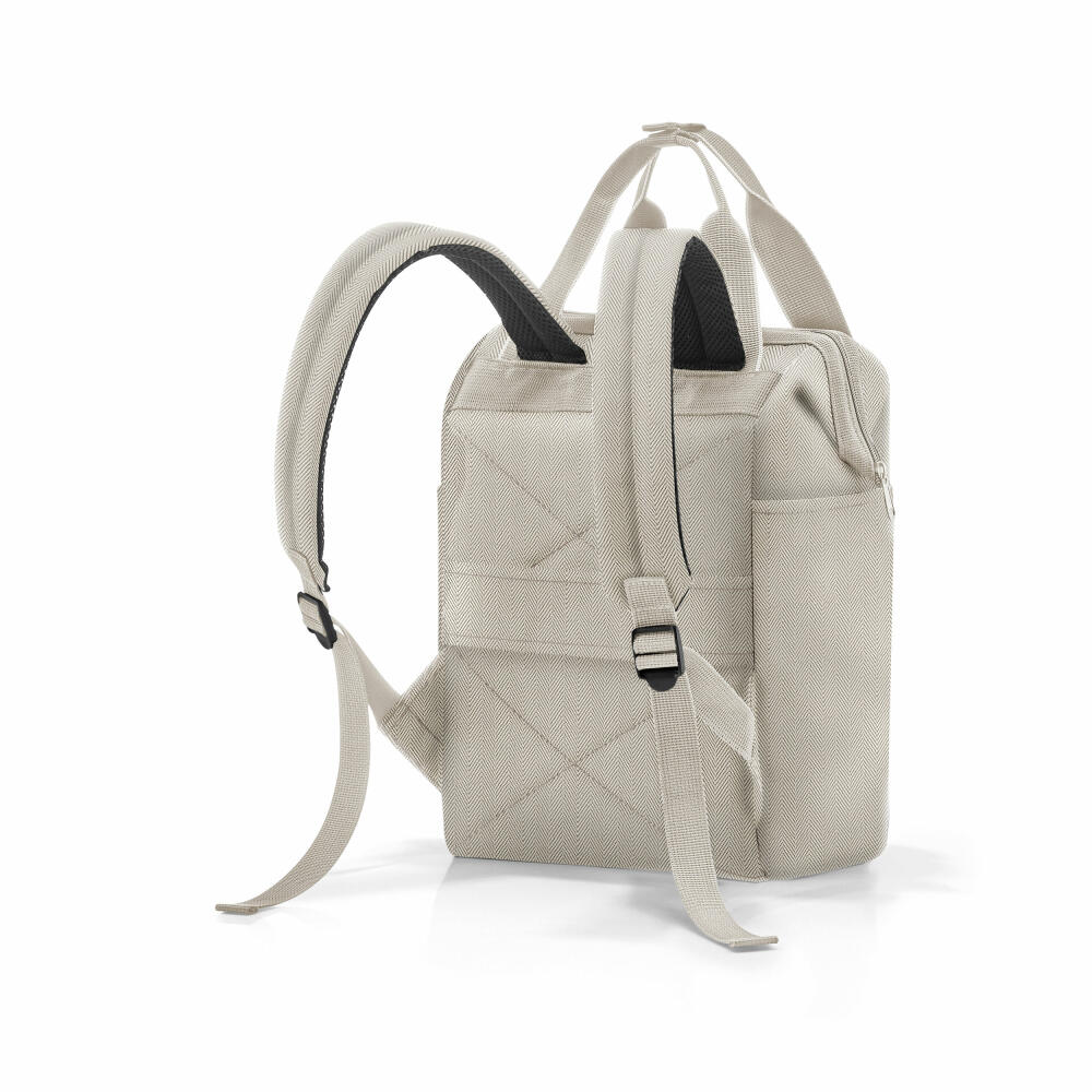 reisenthel allrounder R, Rucksack, Tragetasche, Tasche, Polyestergewebe, Herringbone Sand, 12 L, JR6049