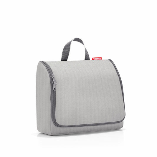 reisenthel toiletbag XL, toiletry bag, cosmetic bag, toiletry bag, Herringbone Grey, 4 L, WO7074