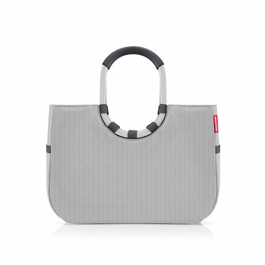 reisenthel loopshopper L, Einkaufstasche, Tragetasche, Tasche, Herringbone Grey, 25 L, OR7074