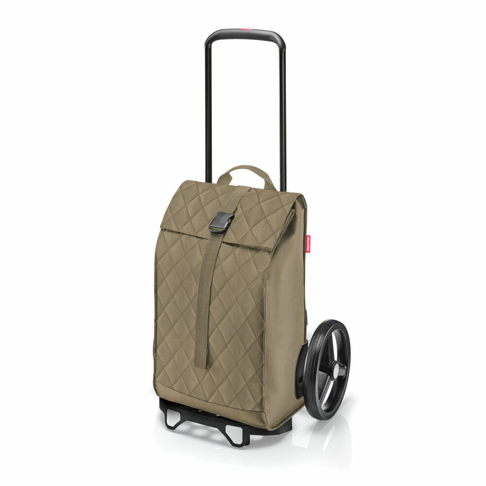 reisenthel citycruiser, Einkaufstrolley mit Tasche, Rhombus Olive, 40 L, MJ5046