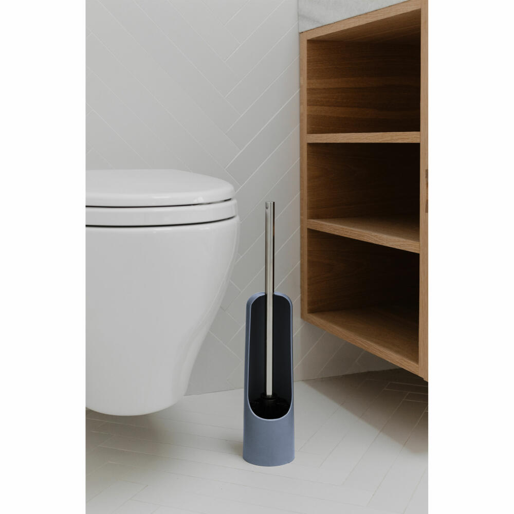 Umbra Toilettenbürstenhalter Touch, WC-Garnitur, Kunststoff, Schieferblau, 44 cm, 023274-1050