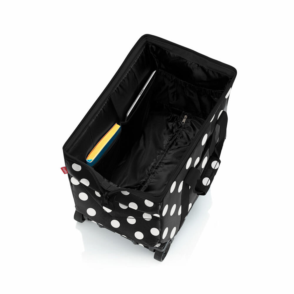 reisenthel allrounder trolley, Reisetasche, Rollkoffer, Koffer, Dokotortasche, Polyestergewebe, Frame Dots White, 30 L, MP7072