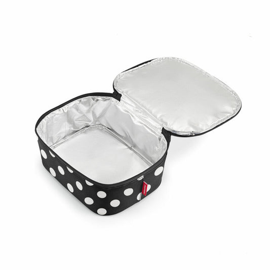 reisenthel coolerbag M pocket, Kühltasche, Isolierte Tasche, Thermotasche, Dots White, 4.5 L, LF7073