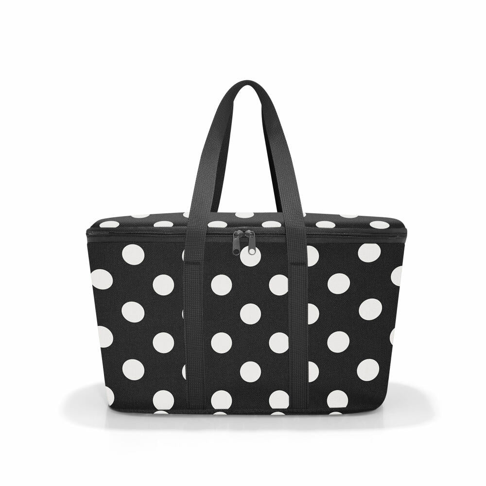 reisenthel coolerbag, Kühltasche, Isolierte Tasche, Thermotasche, Dots White, 20 L, UH7073