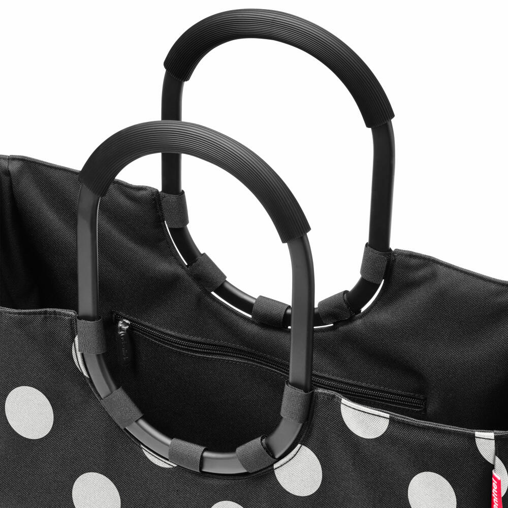 reisenthel loopshopper L, Einkaufstasche, Tragetasche, Tasche, Frame Dots White, 25 L, OR7072