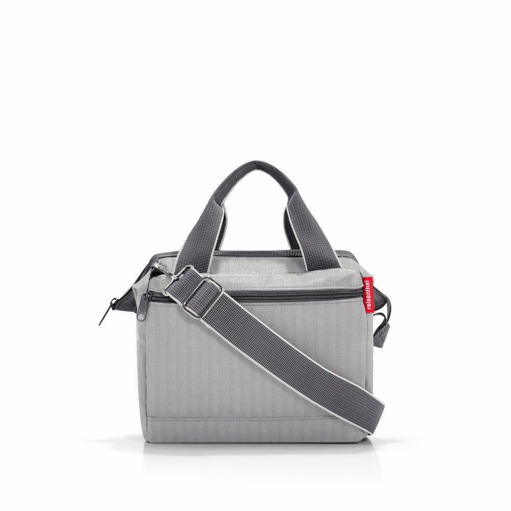 reisenthel allrounder cross, Crossbody Bag, Tasche , Handtasche, Polyestergewebe, Herringbone Grey, 4 L, MQ7074