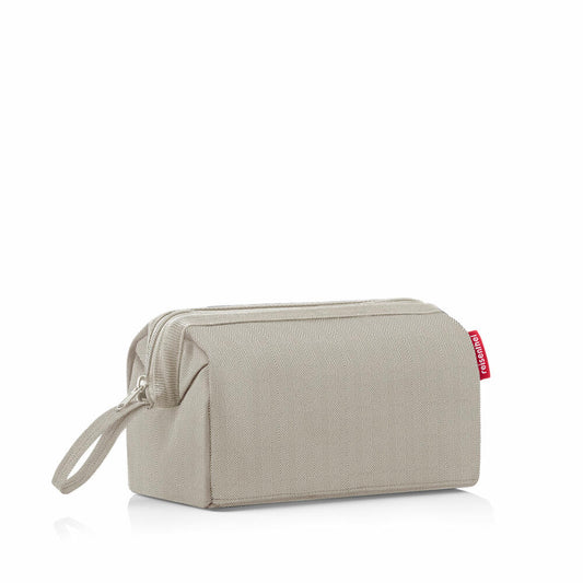 reisenthel travelcosmetic, Beautycase, Kulturtasche, Kulturbeutel, Kosmetiktasche, Herringbone Sand, 4 L, WC6049