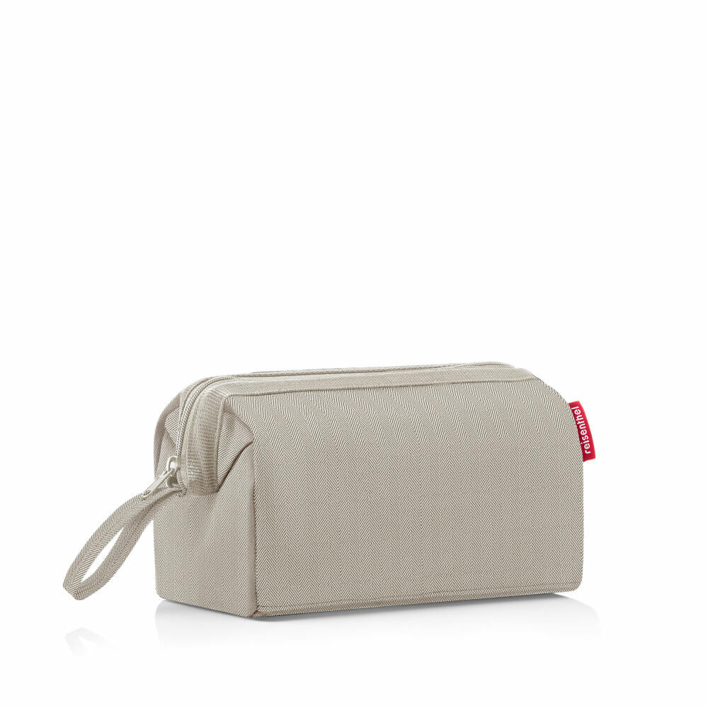 reisenthel travelcosmetic, beauty case, toiletry bag, toiletry bag, cosmetic bag, Herringbone Sand, 4 L, WC6049
