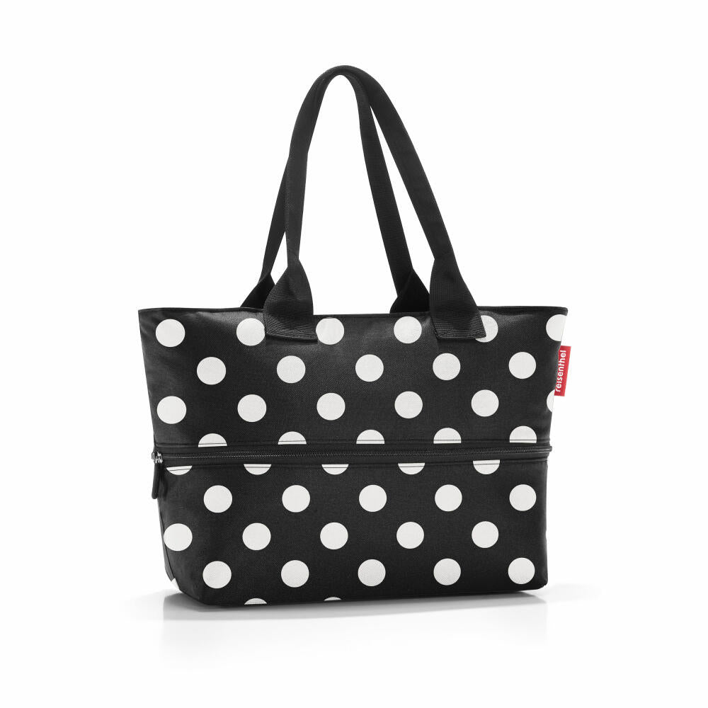 reisenthel shopper e1, Einkaufstasche, Tragetasche, Tasche, Dots White, 12 L, RJ7073