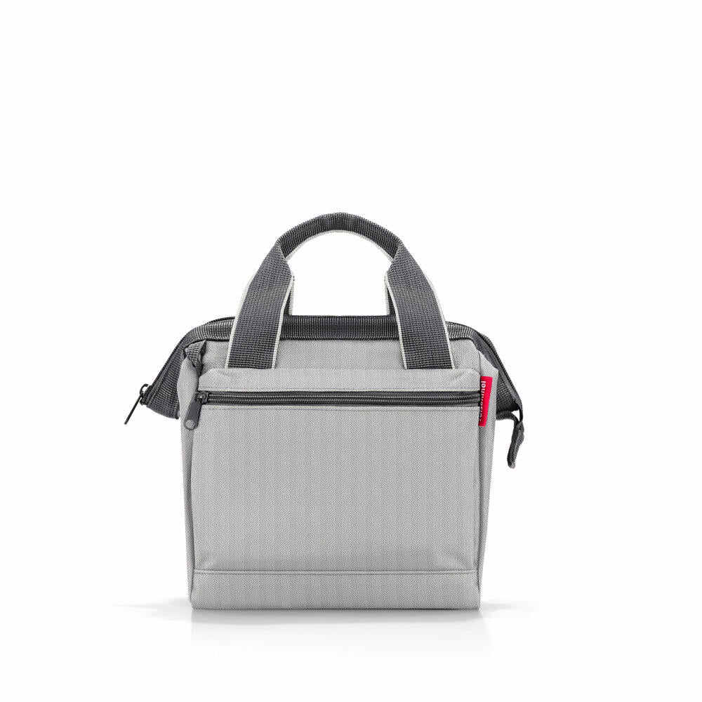 reisenthel allrounder cross, Crossbody Bag, Tasche , Handtasche, Polyestergewebe, Herringbone Grey, 4 L, MQ7074