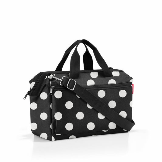 reisenthel allrounder S pocket, Handtasche, Tragetasche, Schultertasche, Tasche, Polyestergewebe, Dots White, 11 L, MO7073