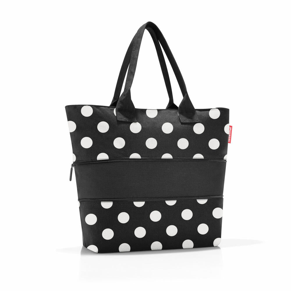 reisenthel shopper e1, Einkaufstasche, Tragetasche, Tasche, Dots White, 12 L, RJ7073