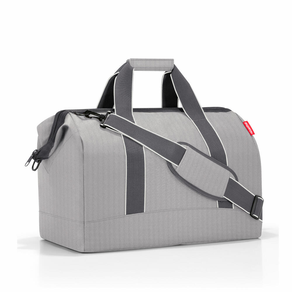 reisenthel allrounder L, Reisetasche, Sporttasche, Doktortasche, Tasche, Polyestergewebe, Herringbone Grey, 30 L, MT7074