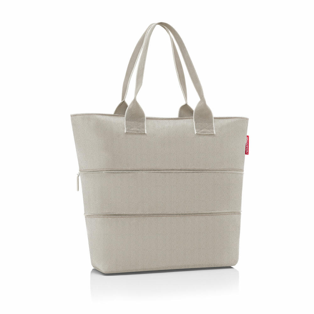 reisenthel shopper e1, Einkaufstasche, Tragetasche, Tasche, Herringbone Sand, 12 L, RJ6049