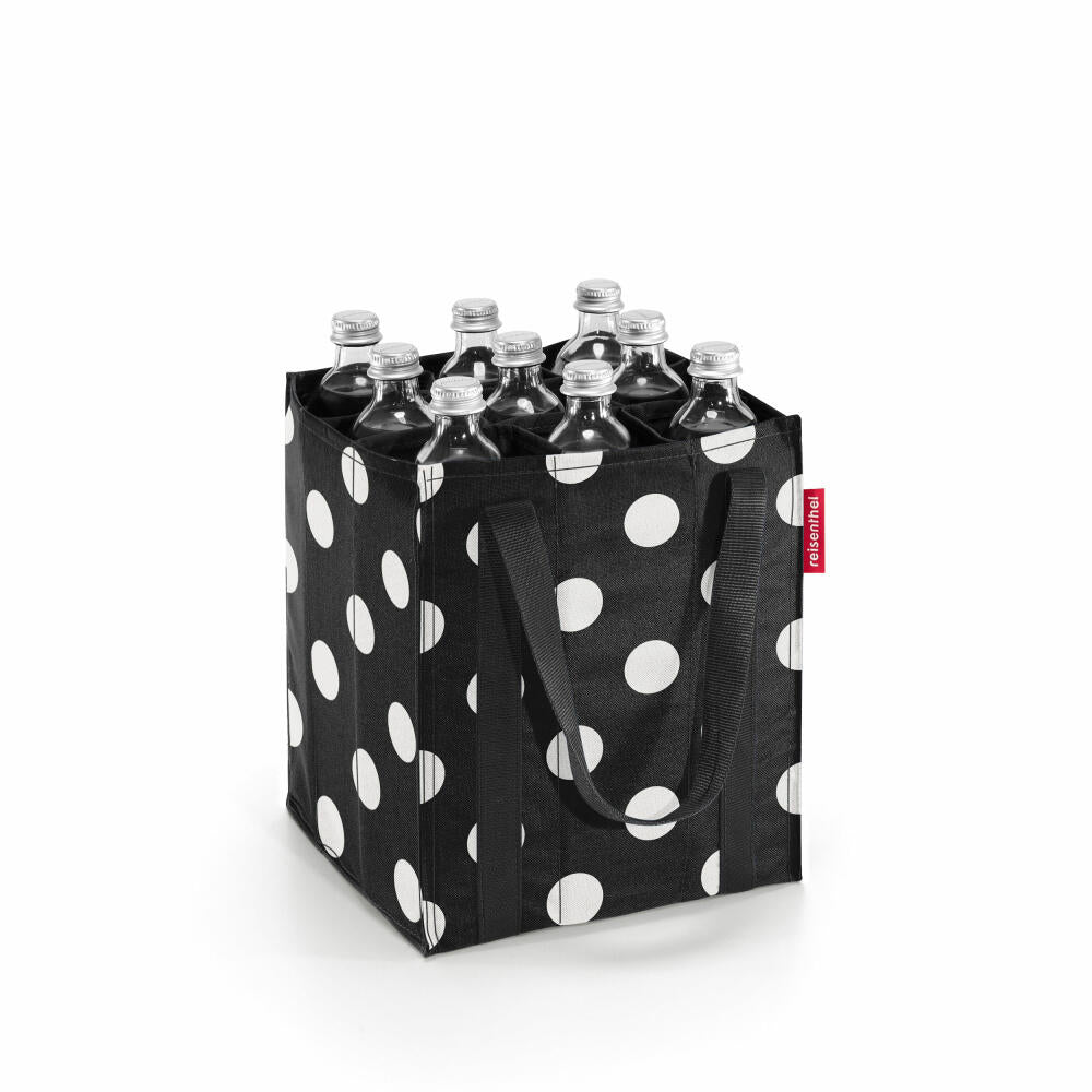 reisenthel bottlebag, for 9 bottles, bottle bag, bottle storage, Dots White, ZJ7073
