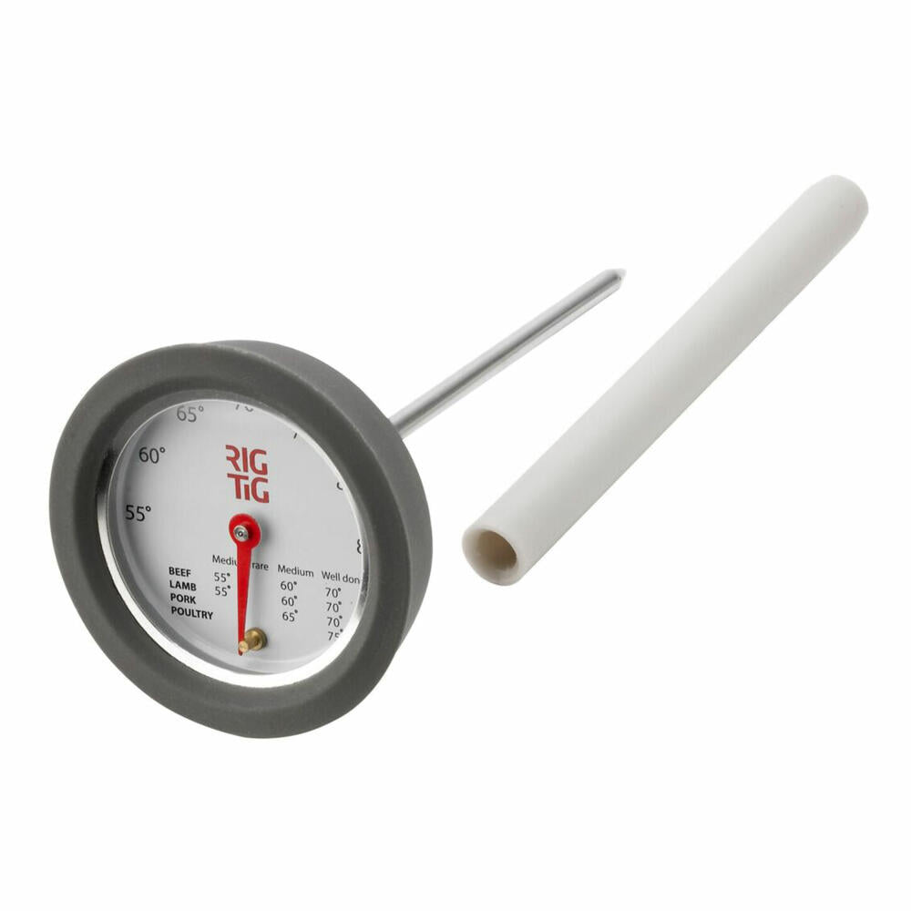 Rig-Tig Nail-It Fleischthermometer, Grillthermometer, Bratenthermometer, Temperatursensor, Metall / Silikon, 13 cm, Grau, Z00211