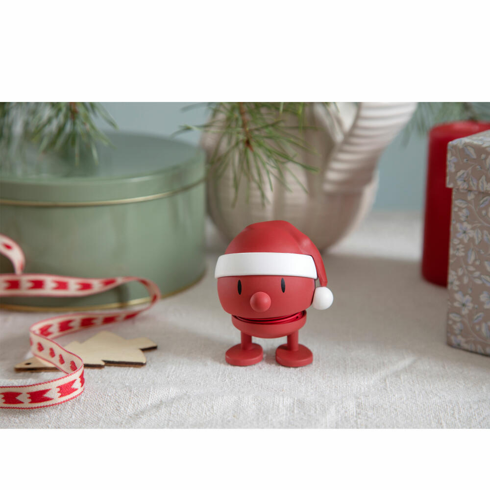 Hoptimist decorative figure Soft Santa Bumble S Red, wobbling figure, ABS plastic, steel, red, 7.2 cm, 33690