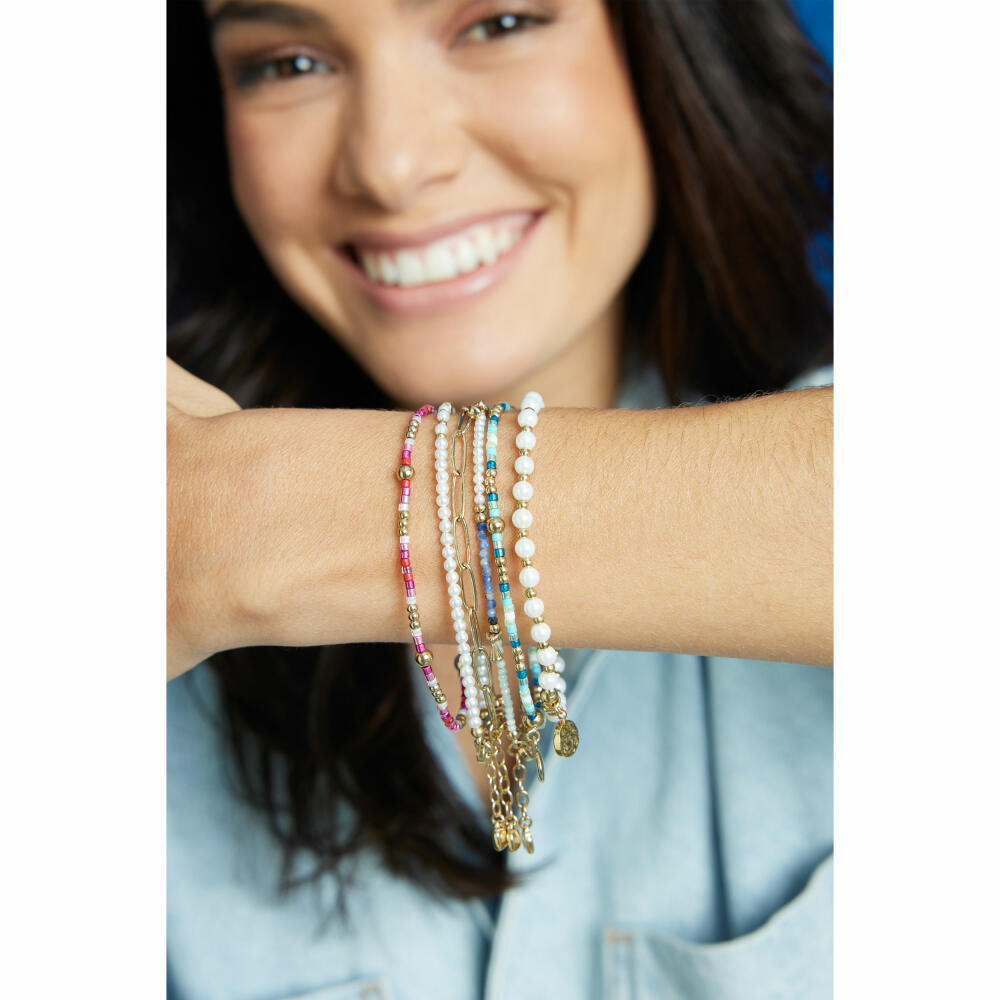 Leonardo Jewels Armband gold Babelli CIAO, Schmuckarmband, Armkette, Modeschmuck, Edelstahl IP gold, IP, Perlen, 024472