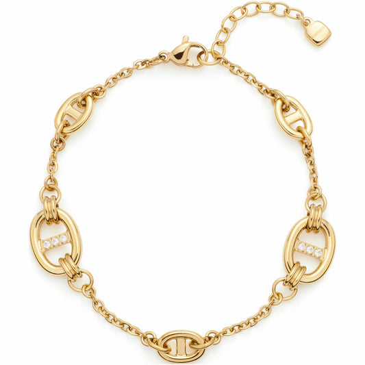 Leonardo Jewels Bracelet gold Herma, jewelry bracelet, arm chain, fashion jewelry, stainless steel, glass, zirconia, 024297