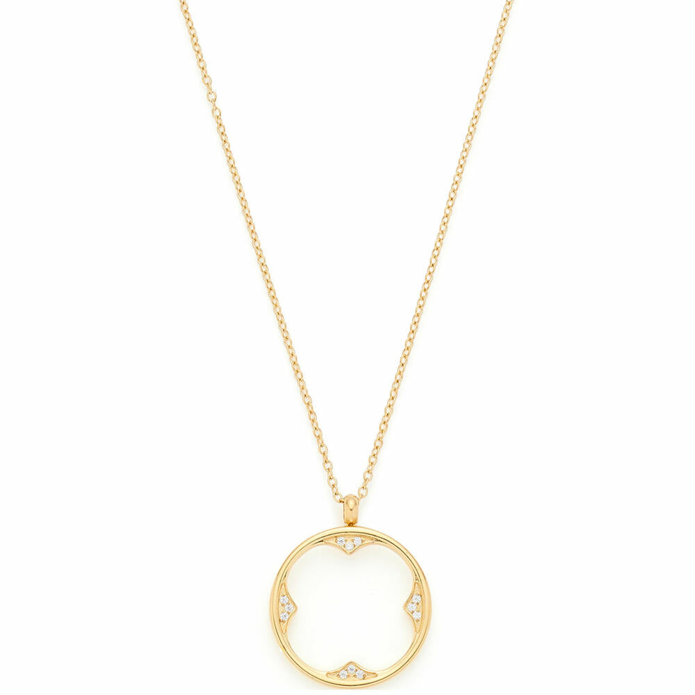 Leonardo Jewels Necklace 60 gold Campagnola, chain, jewelry chain, fashion jewelry, stainless steel IP gold, glass stones, 024461