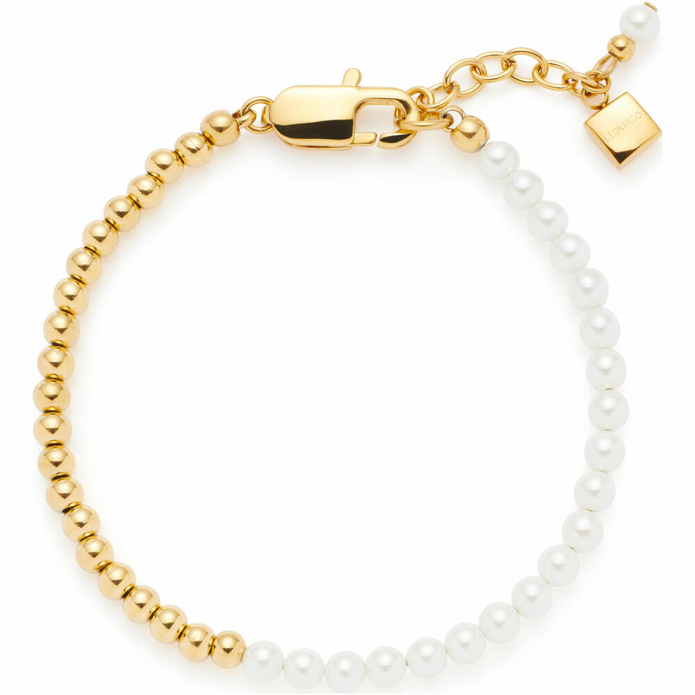 Leonardo Jewels Armband gold Lucinda, Schmuckarmband, Armkette, Modeschmuck, Edelstahl IP gold, Perlen , 024330