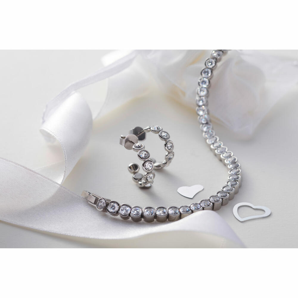 Leonardo Jewels Armband Cremona, Schmuckarmband, Armkette, Modeschmuck, Edelstahl, Zirkonia, 024336