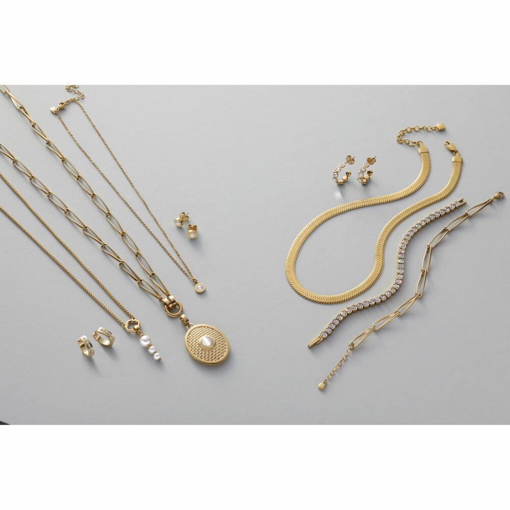 Leonardo Jewels Cremona gold earring, earring, jewelry, stainless steel IP gold, zirconia, 024339