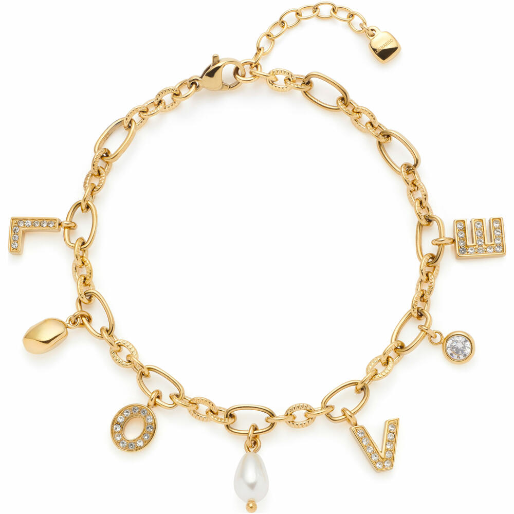 Leonardo Jewels bracelet gold Otella CIAO, jewelry bracelet, bracelet, fashion jewelry, stainless steel IP gold, glass stones, 024449