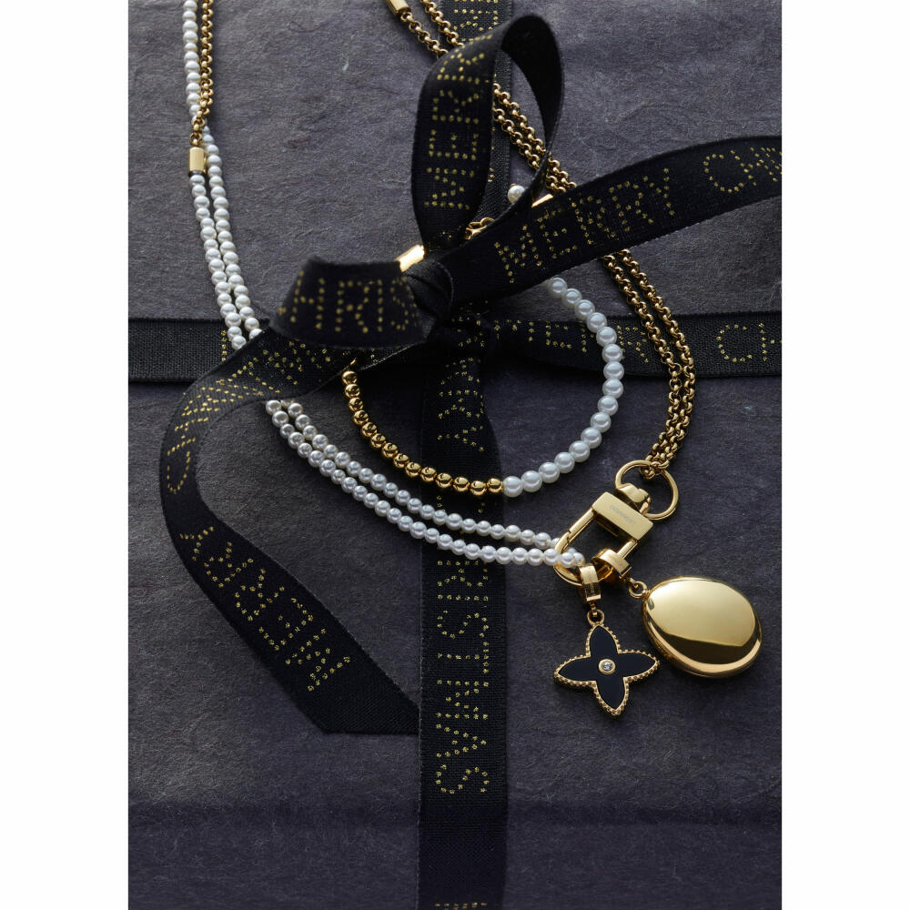 Leonardo Jewels Halskette 48 gold Lucinda, Kette, Schmuckkette, Modeschmuck, Edelstahl IP gold, Muschelperlen, 024329