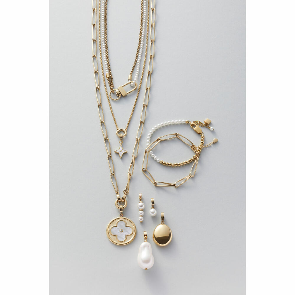 Leonardo Jewels Anhänger gold Boa Clip&Mix, Schmuckanhänger, Kettenanhänger, Edelstahl, Perle, 024424