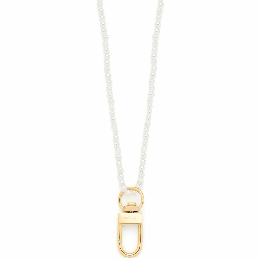 Leonardo Jewels Halskette 48 gold Lucinda, Kette, Schmuckkette, Modeschmuck, Edelstahl IP gold, Muschelperlen, 024329