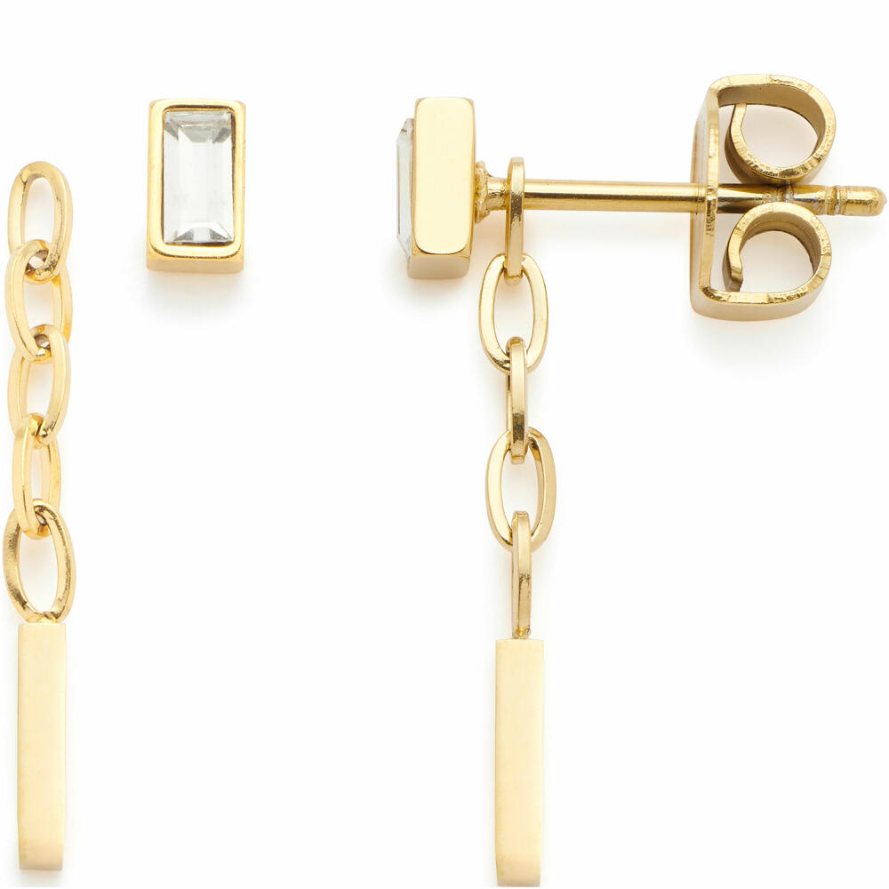 Leonardo Jewels earrings gold Liora CIAO, earring, earrings, jewelry, stainless steel IP gold, glass stones, 024459