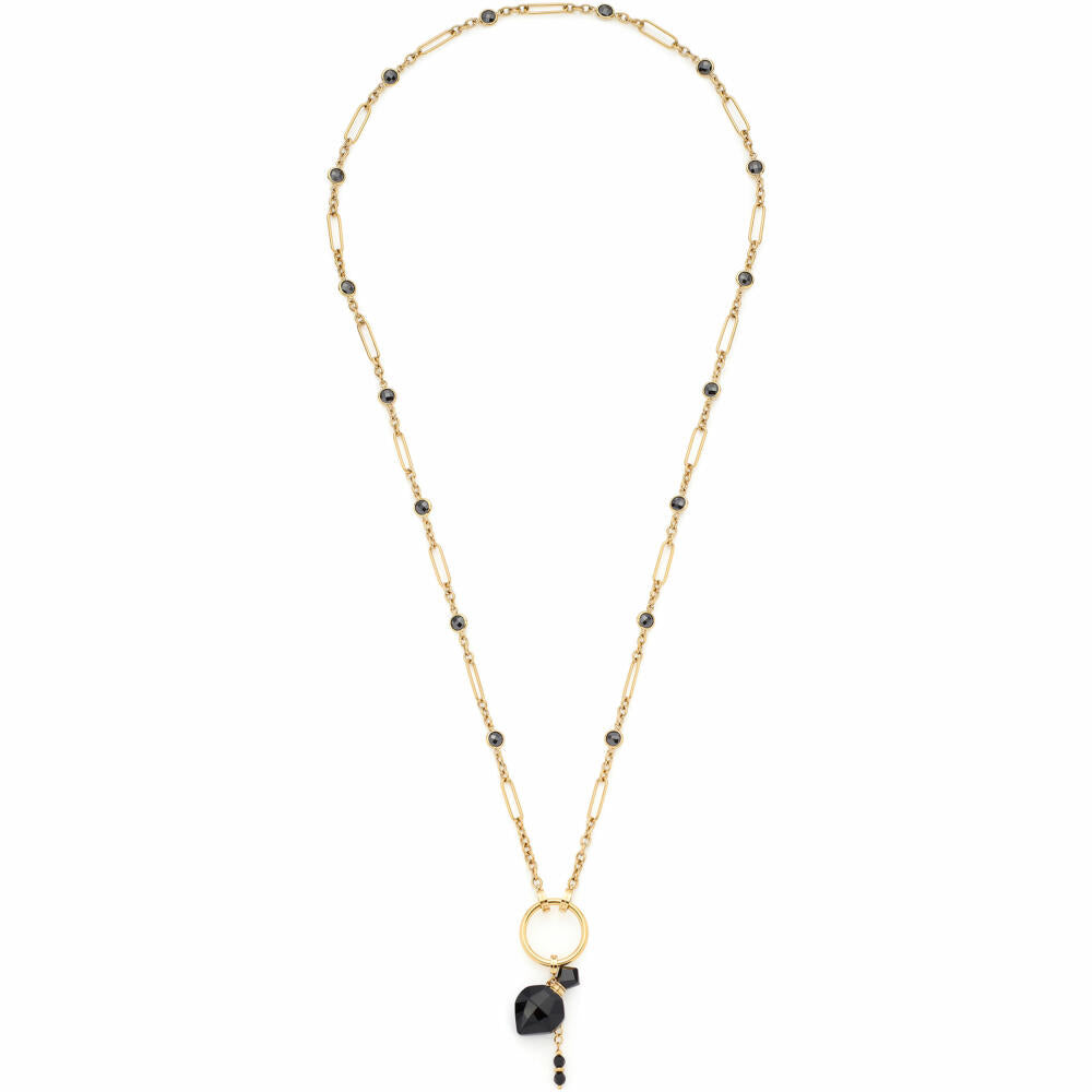 Leonardo Jewels Necklace 80 gold Delica Clip&amp;Mix, Chain, Jewelry Chain, Fashion Jewelry, Stainless Steel IP Gold, Glass Beads, 024439