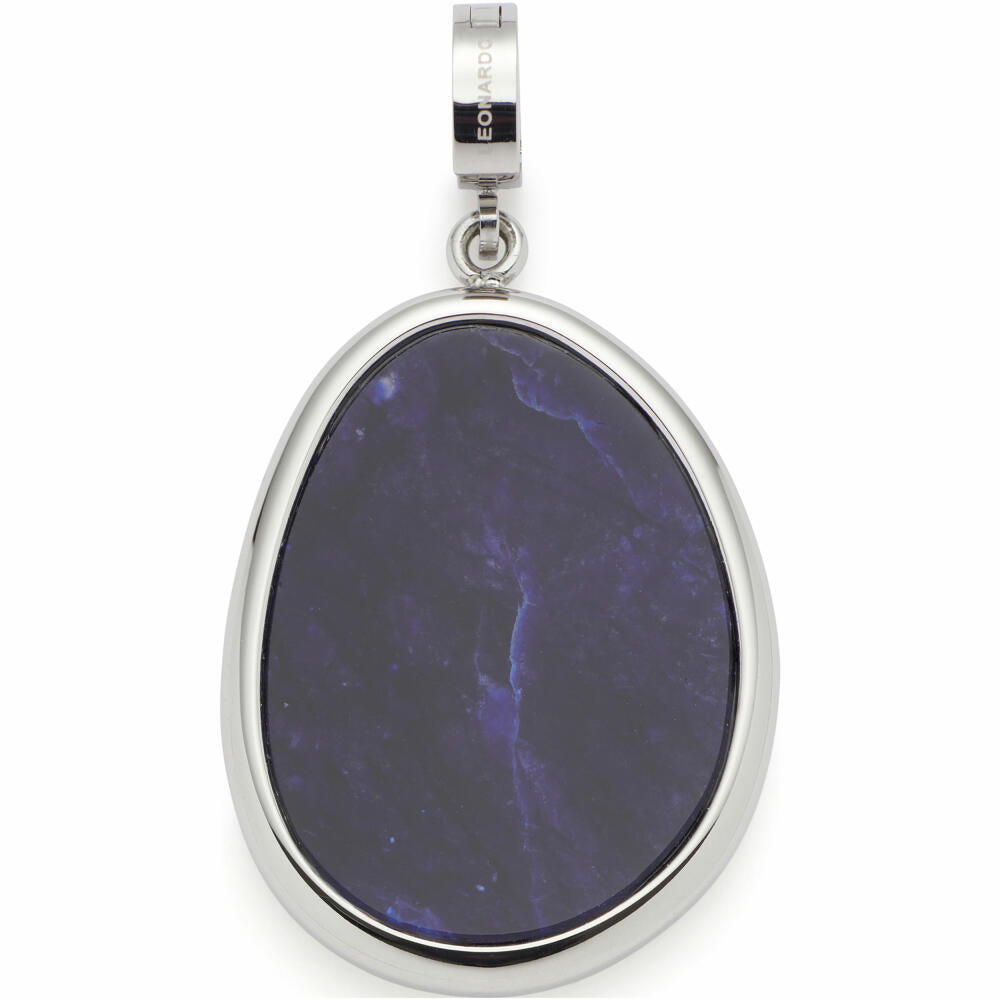 Leonardo Jewels Pendant Prilla Clip&amp;Mix, Jewelry Pendant, Necklace Pendant, Stainless Steel, Sodalite Stone, 024557