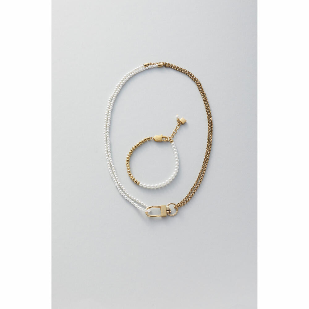 Leonardo Jewels Armband gold Lucinda, Schmuckarmband, Armkette, Modeschmuck, Edelstahl IP gold, Perlen , 024330